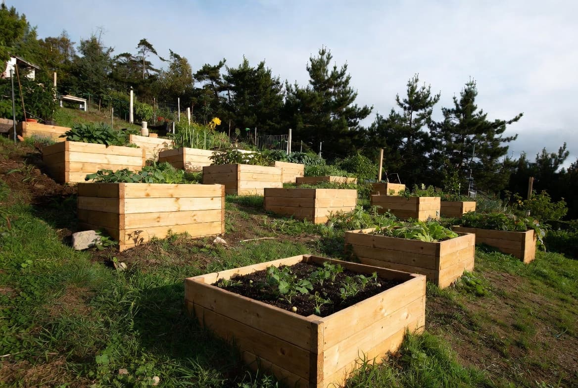 Raised garden bed installation